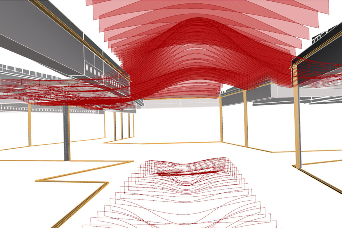 Optimizacija geometrije stropnih lamel trgovskega centra Vič in podpora odločanju